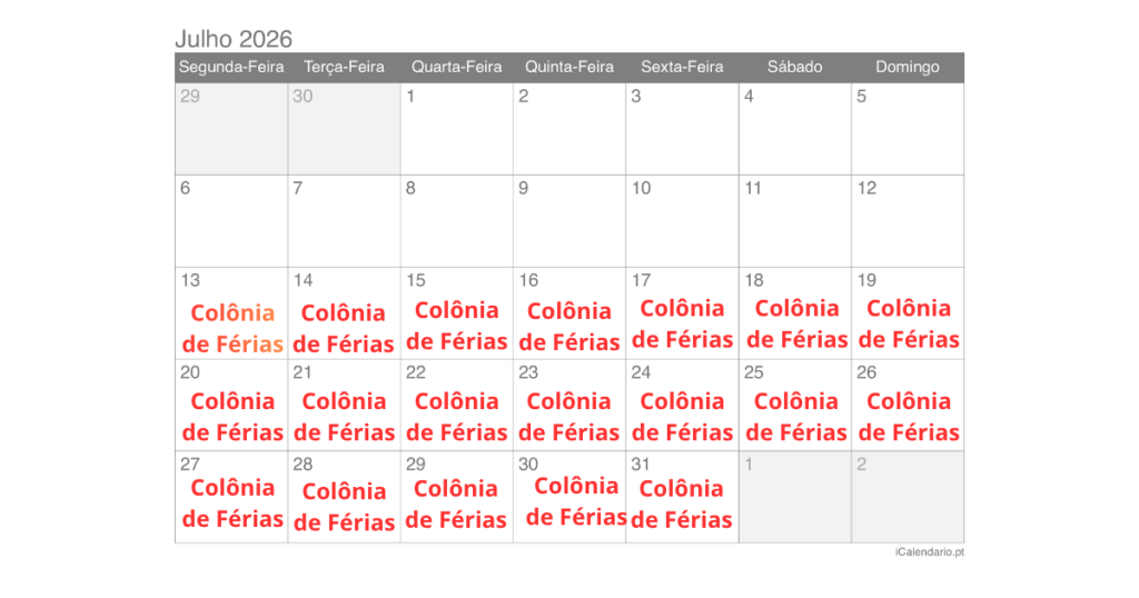 Colônia de Férias (1)