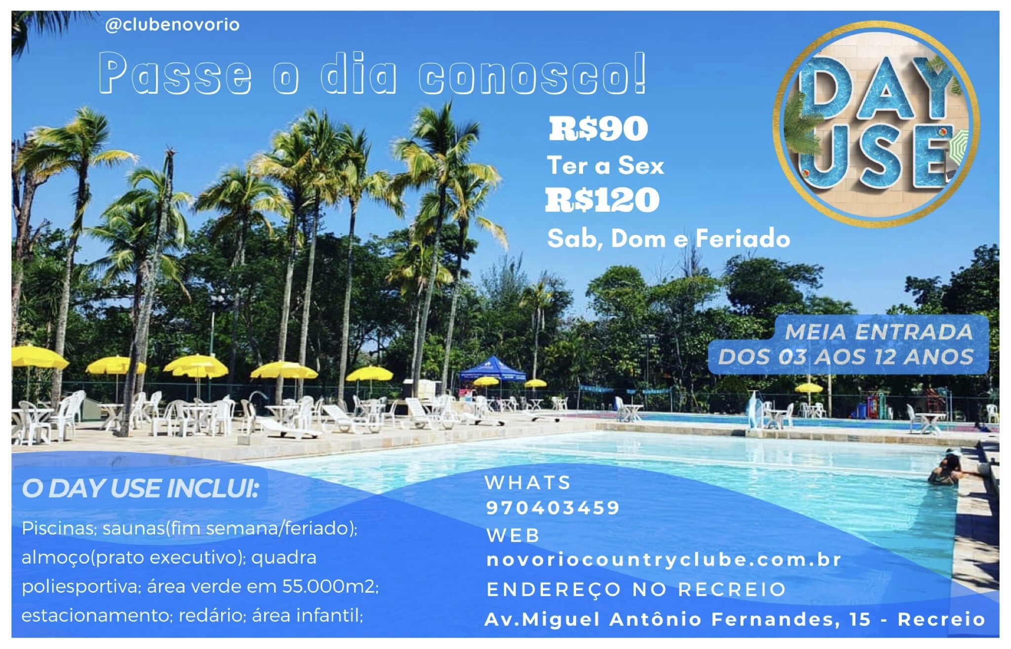 Day Use  Novo Rio Country Clube